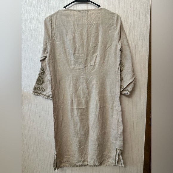 Tommy Bahama 100% Linen Embroidered Tunic Dress XXS - Picture 6 of 6